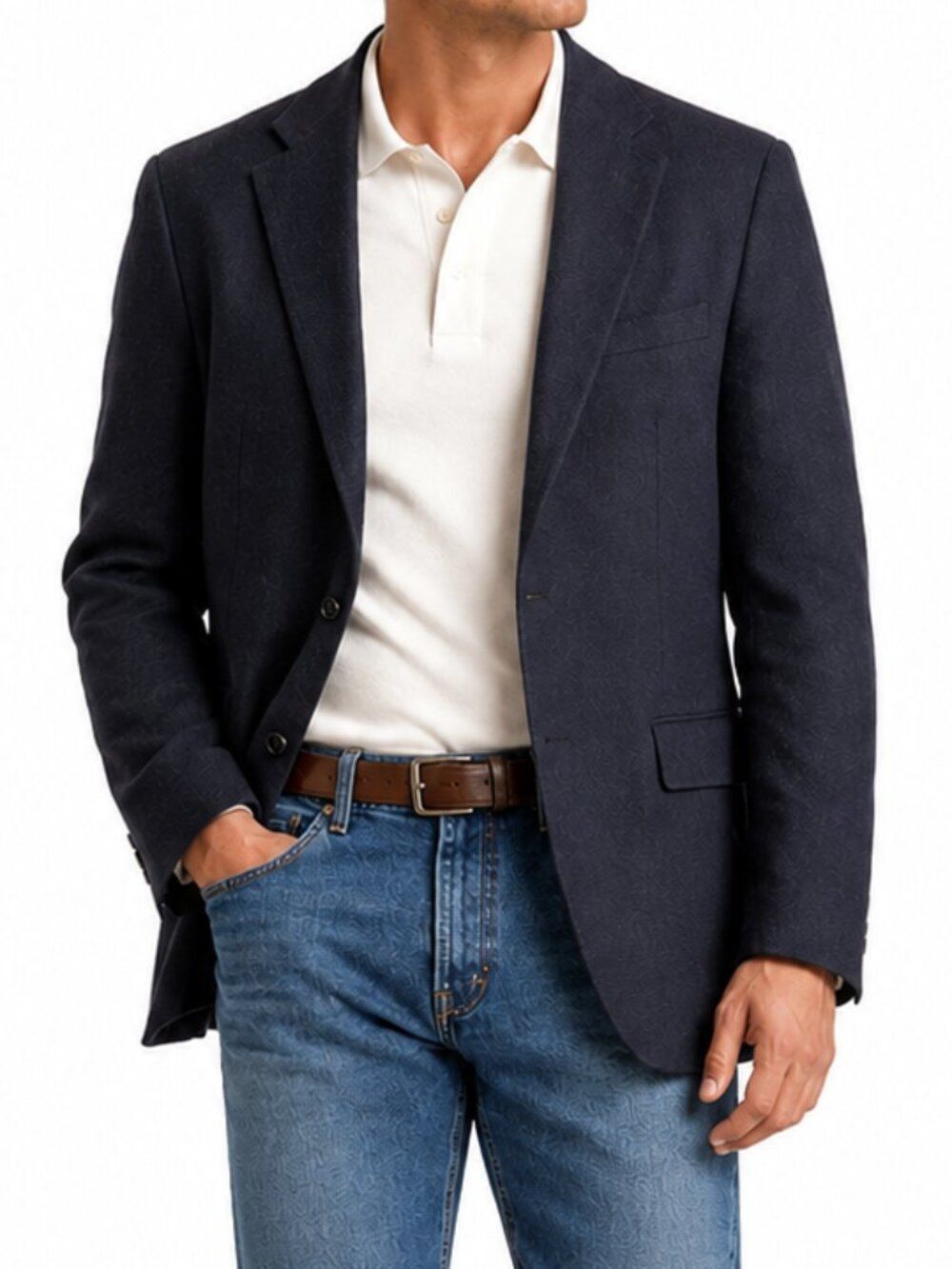 J Crew Ludlow British Wool Cloth Sport Coat Blazer Men Size 36R Navy Blue